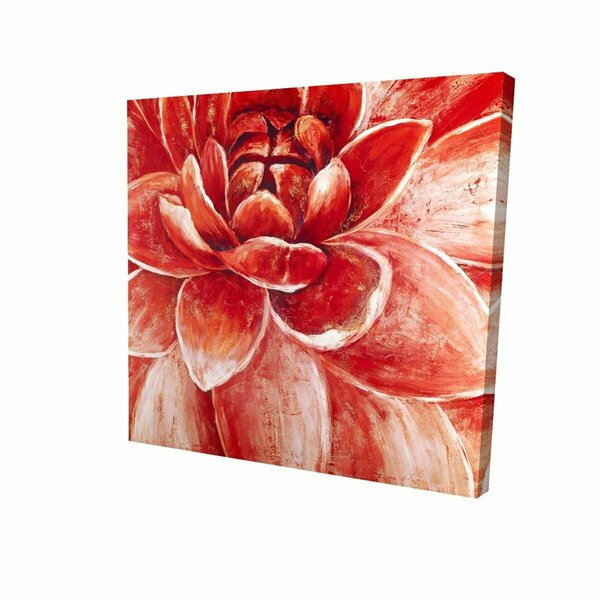Fondo 16 x 16 in. Red Chrysanthemum-Print on Canvas FO2788303